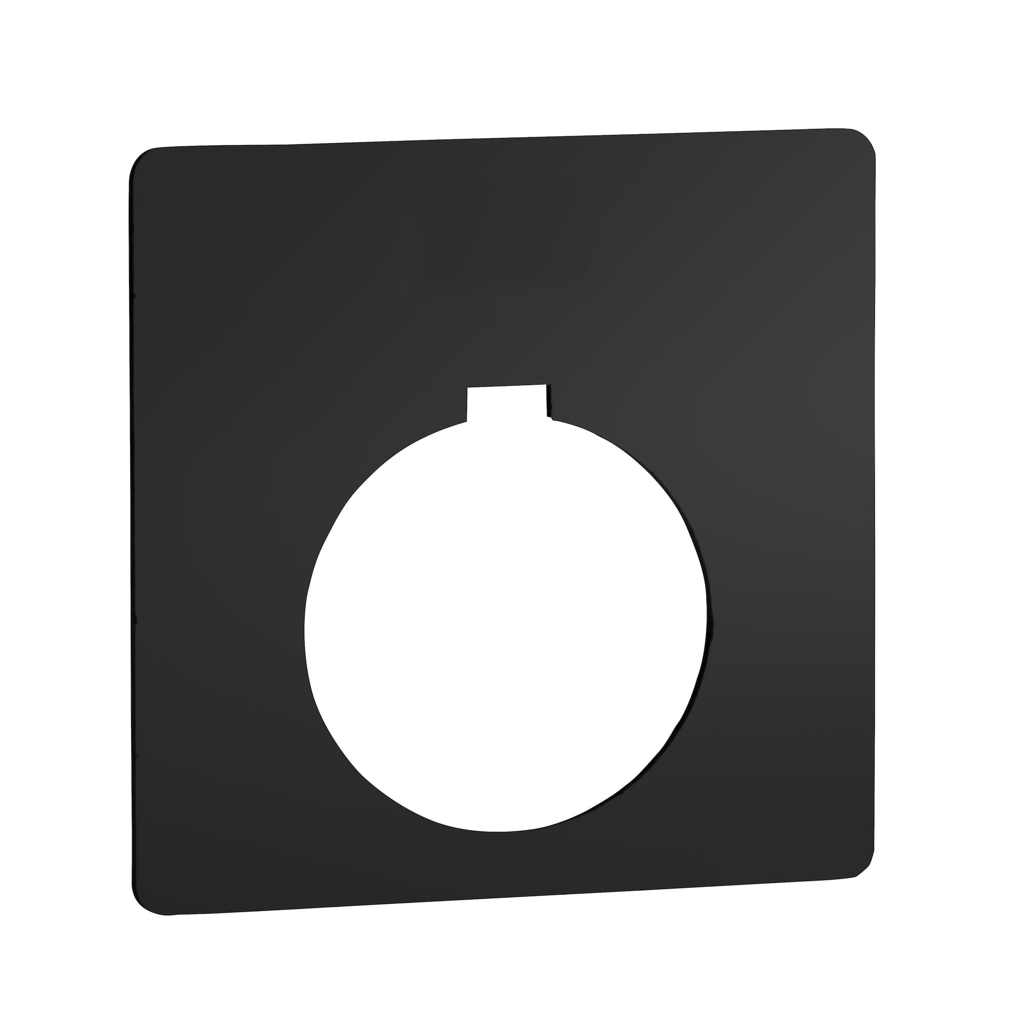 Harmony 9001K, Harmony 9001SK, blank legend, 30mm, plastic, black with white letters, 63,5mm square