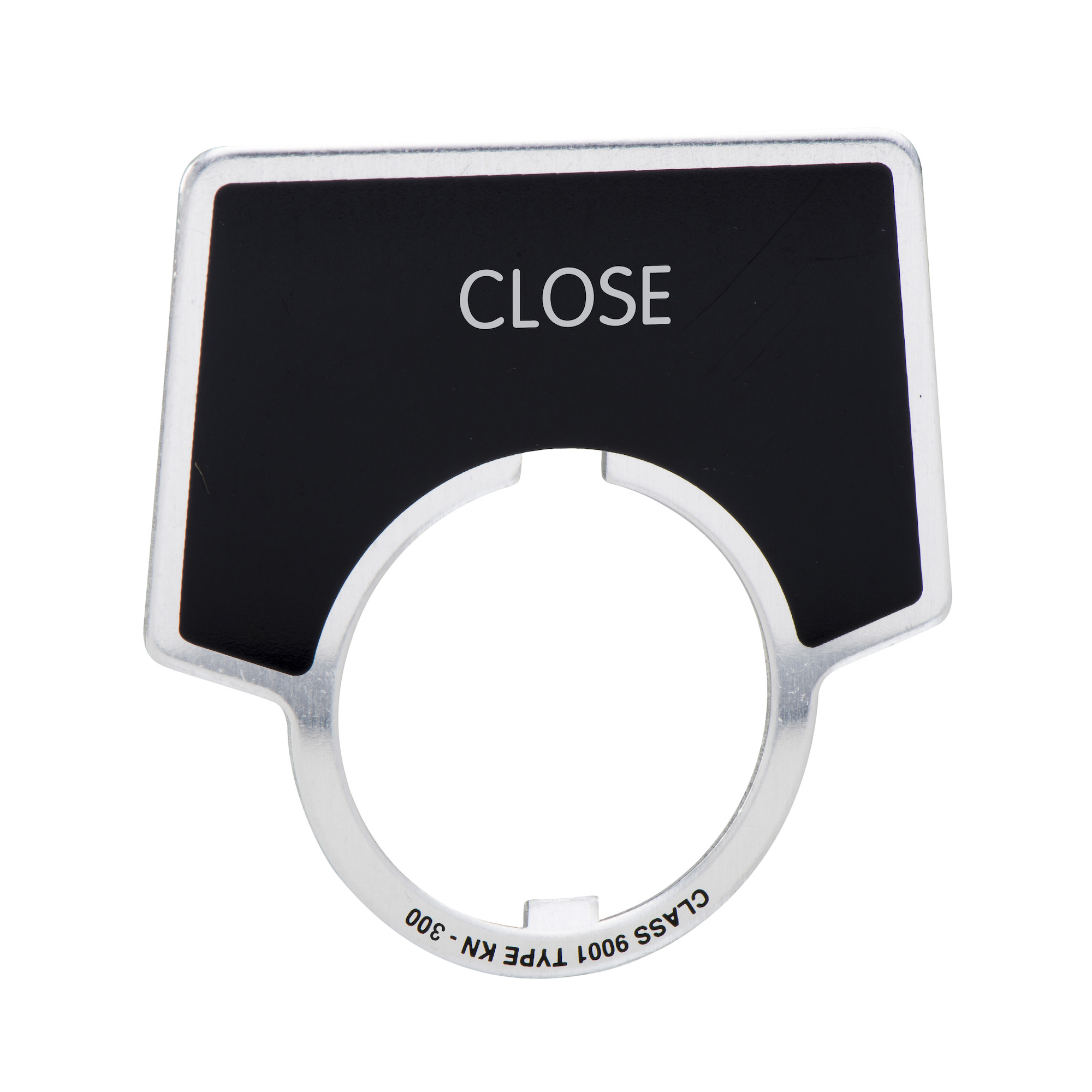 Harmony 9001K, Harmony 9001SK, legend, 30mm, aluminium, black with silver letters, 44x50mm, marking CLOSE
