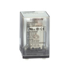 Plug in relay, Type KU, blade, 0.5 HP at 240 VAC, 10A resistive at 120 VAC, 8 blade, DPDT, 2 NO, 2 NC, 120 VAC coil
