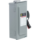 Safety switch, heavy duty, non fusible, 30A, 600 VAC/VDC, 3 poles, 30 hp, NEMA 3R, bolt on provision