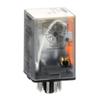 Plug in relay, Type KP, tubular, 1 HP at 277 VAC, 10A resistive at 120 VAC, 8 pin, DPDT, 2 NO, 2 NC, 12 VAC coil