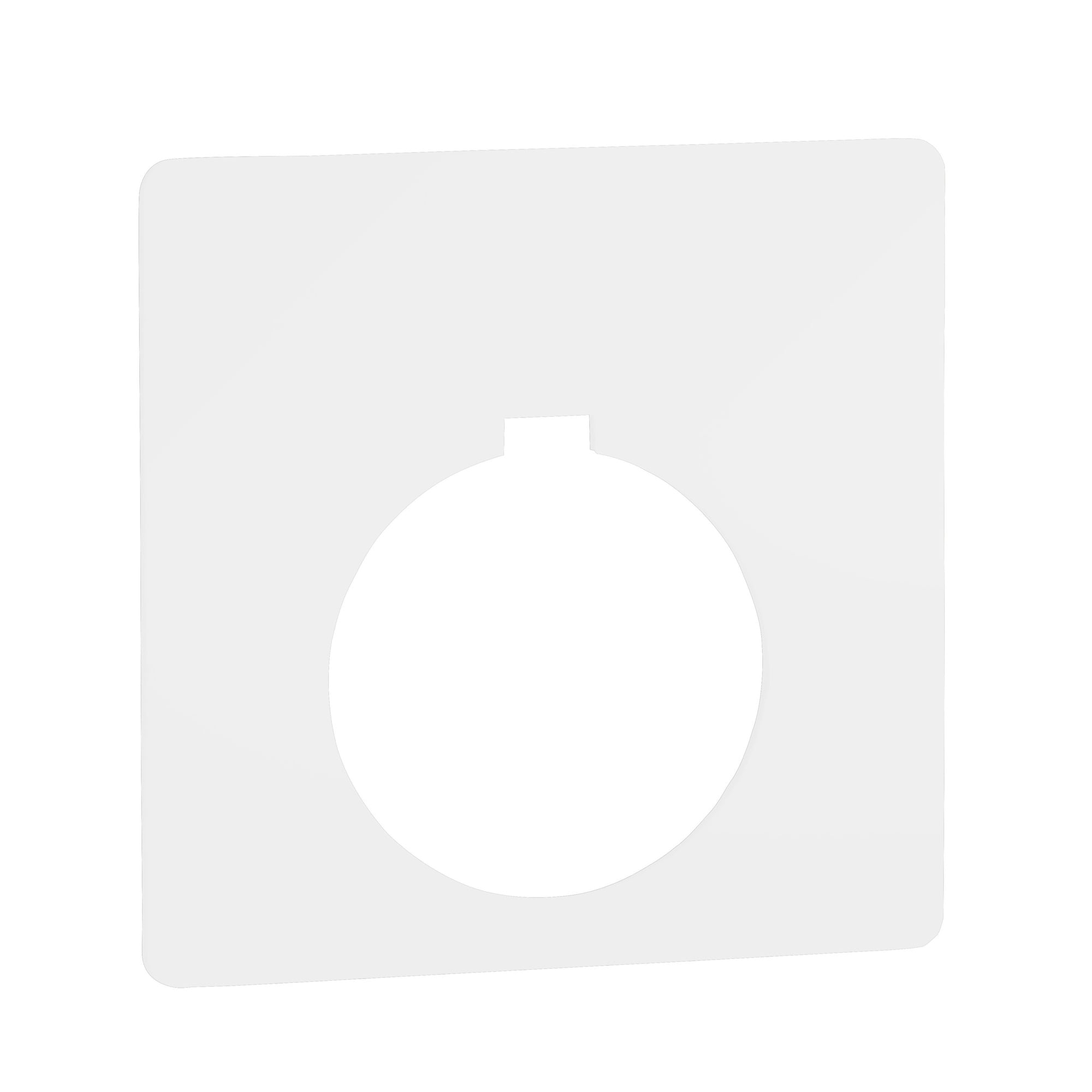 Harmony 9001K, Harmony 9001SK, legend, 30mm, plastic, white with black letters, 57mm square, marking custom