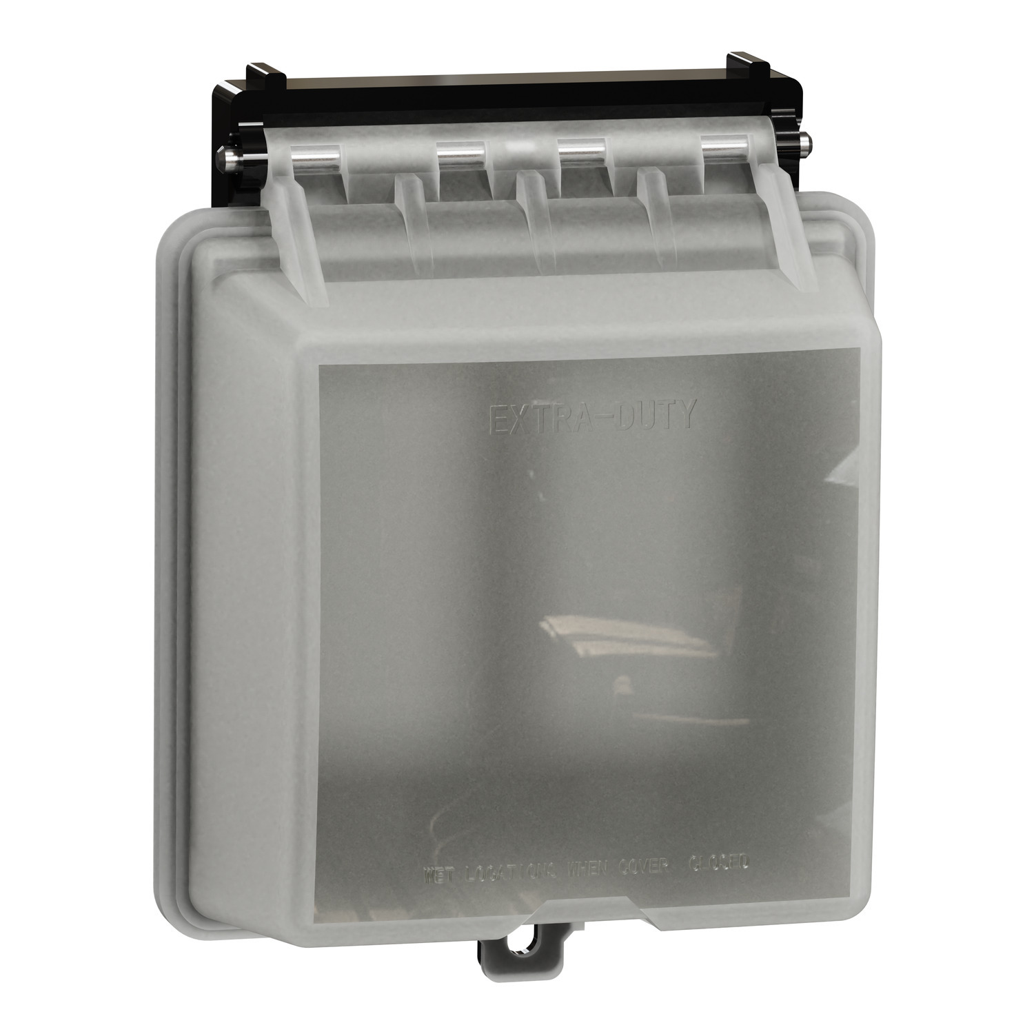 Cover, X Series, weatherproof, 2 gangs, transparent, vertical mounted, matte finish