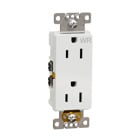 Socket-outlet, X Series, 15 A, decorator, tamper resistant, weatherproof, residential, white, matte finish