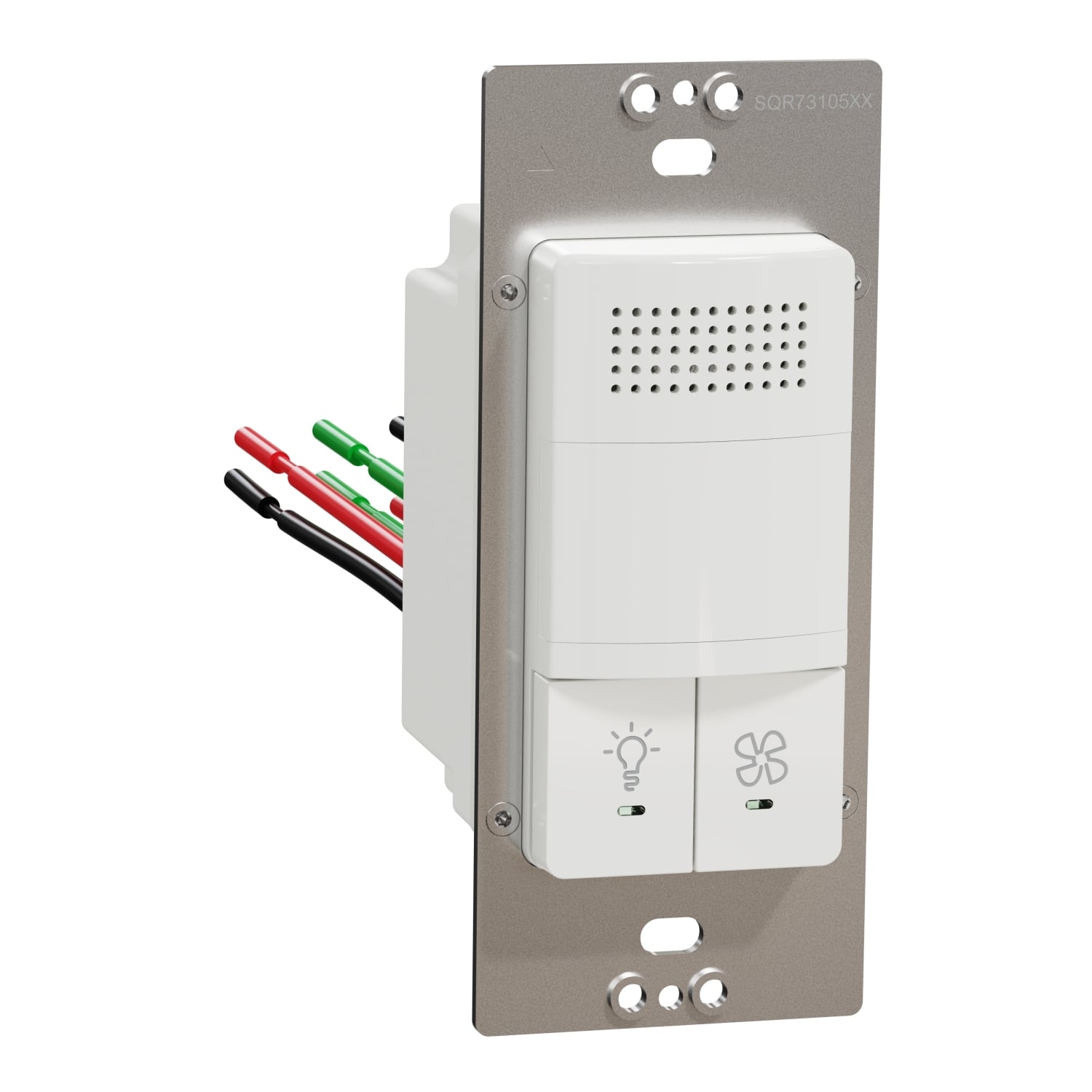 Occupancy and humidity sensor, X Series, PIR, single pole, 1 way, white, matte finish