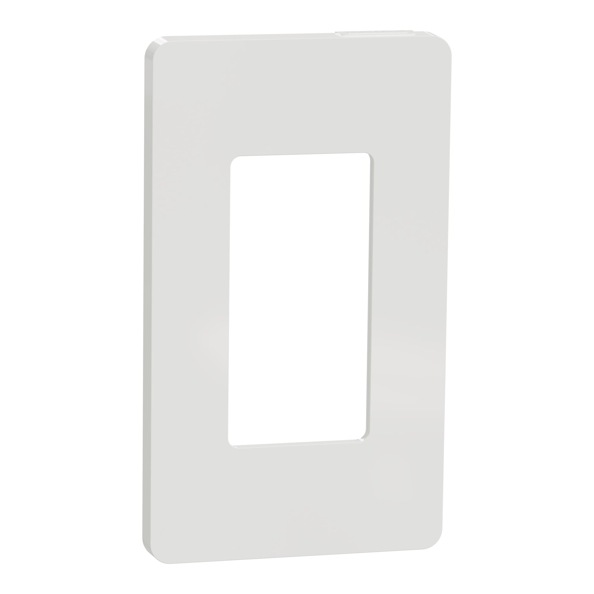 Cover frame, X Series, 1 gang, screwless, white, matte finish