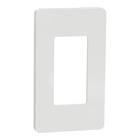 Cover frame, X Series, 1 gang, screwless, white, matte finish
