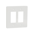 Cover frame, X Series, 2 gangs, screw fixed, mid sized, white, matte finish
