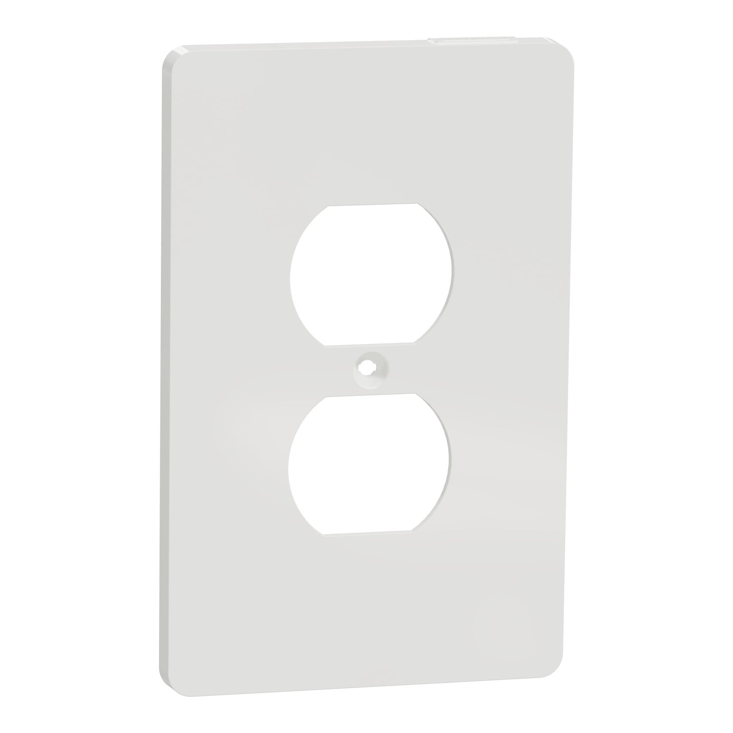 Cover frame, X Series, for duplex socket-outlet, 1 gang, screw fixed, mid sized plus, white, matte finish