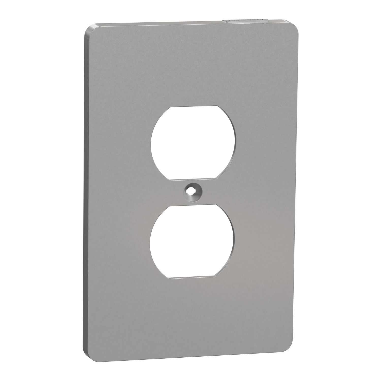 Cover frame, X Series, for duplex socket-outlet, 1 gang, screw fixed, mid sized plus, gray, matte finish