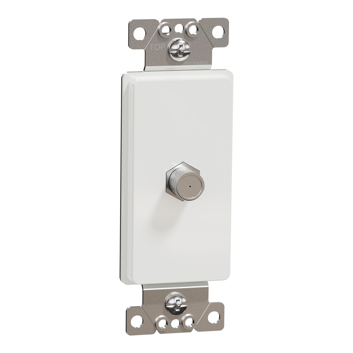TV socket, X Series, CATV, F connector, 1 gang, white, matte finish