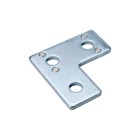 Plate, Corner, Height 3-1/2 Inches, Length  3-1/2 Inches, Width 1-5/8 Inches, Hole Diameter 1-5/8 Inches, Electro-Galvanized Steel with Magnets