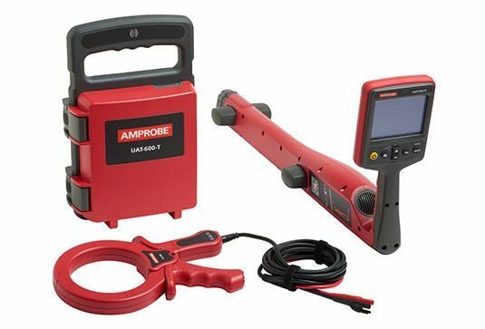Manage all your underground locating needs with the feature-packed UAT-600 Series, designed to accurately pinpoint underground utilities and buried services up to 20 feet deep. Multiple tracing modes allow you to locate and trace energized and de-energized utilities in a variety of applications. The CAT IV 600 V rating ensures safety when working with energized cables. The locating kit comes complete and ready for use. Includes a signal clamp accessory in addition to the main components.