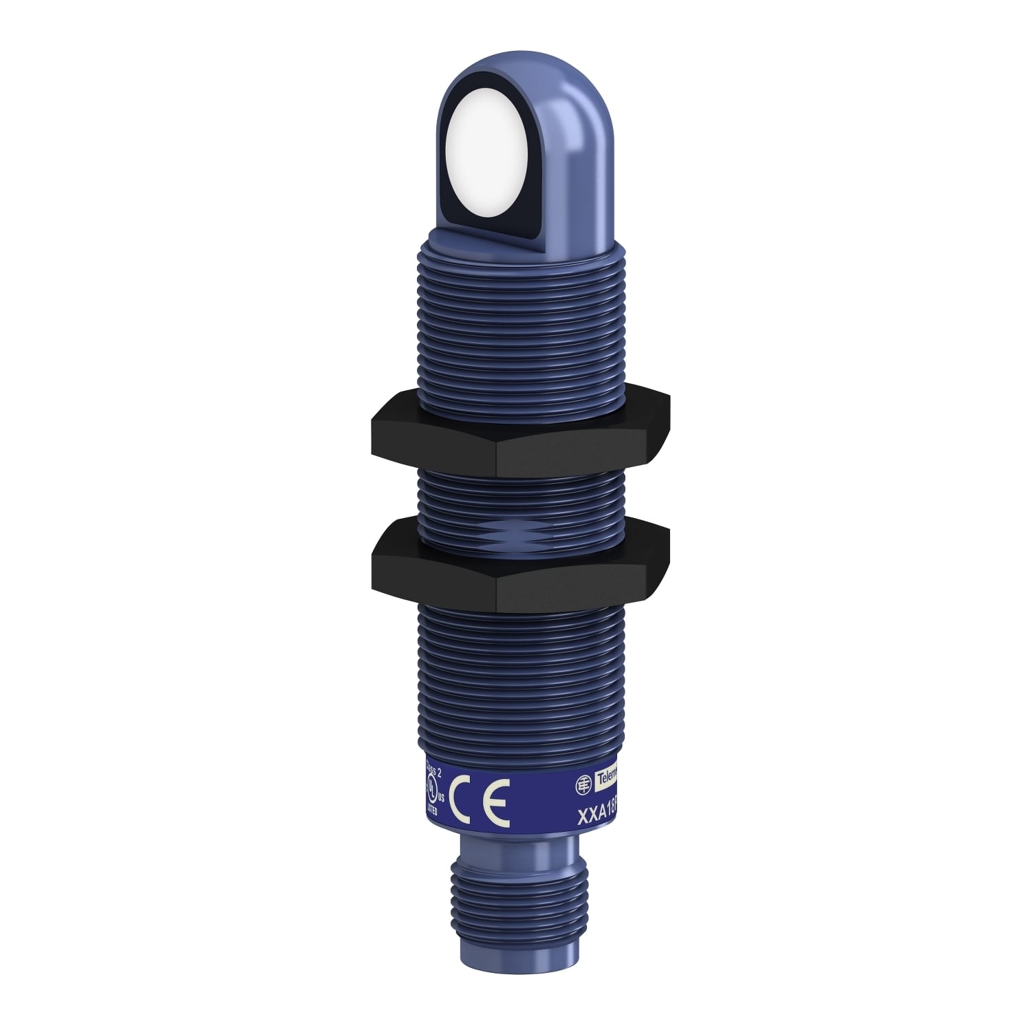 Ultrasonic sensors XX, ultrasonic sensor cyl. 90 deg M18, Sn=1 m, analog 4 20 mA, SYNC, connector M12