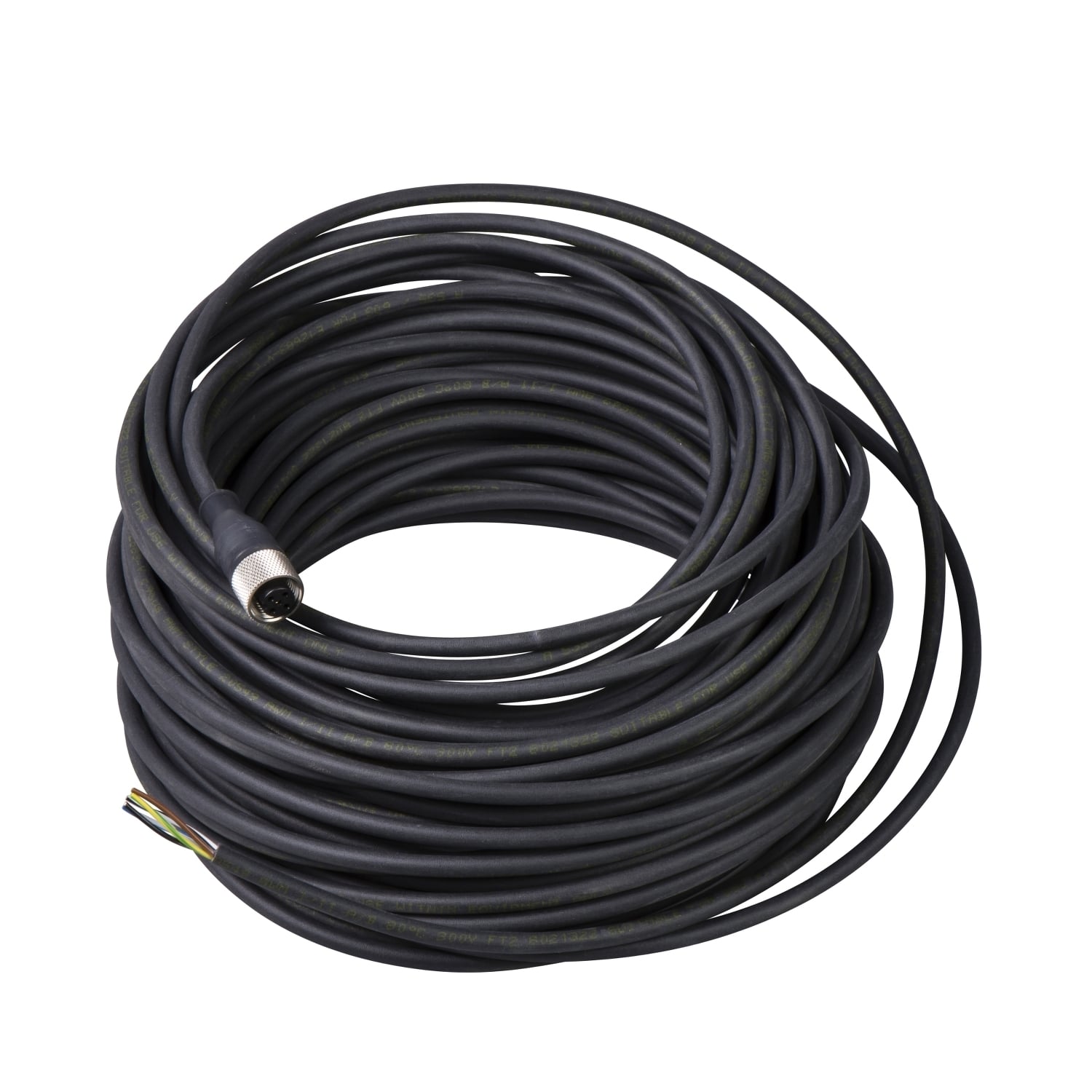 Con. M12, Female, Straight, 5 pins, 25 m pre wired