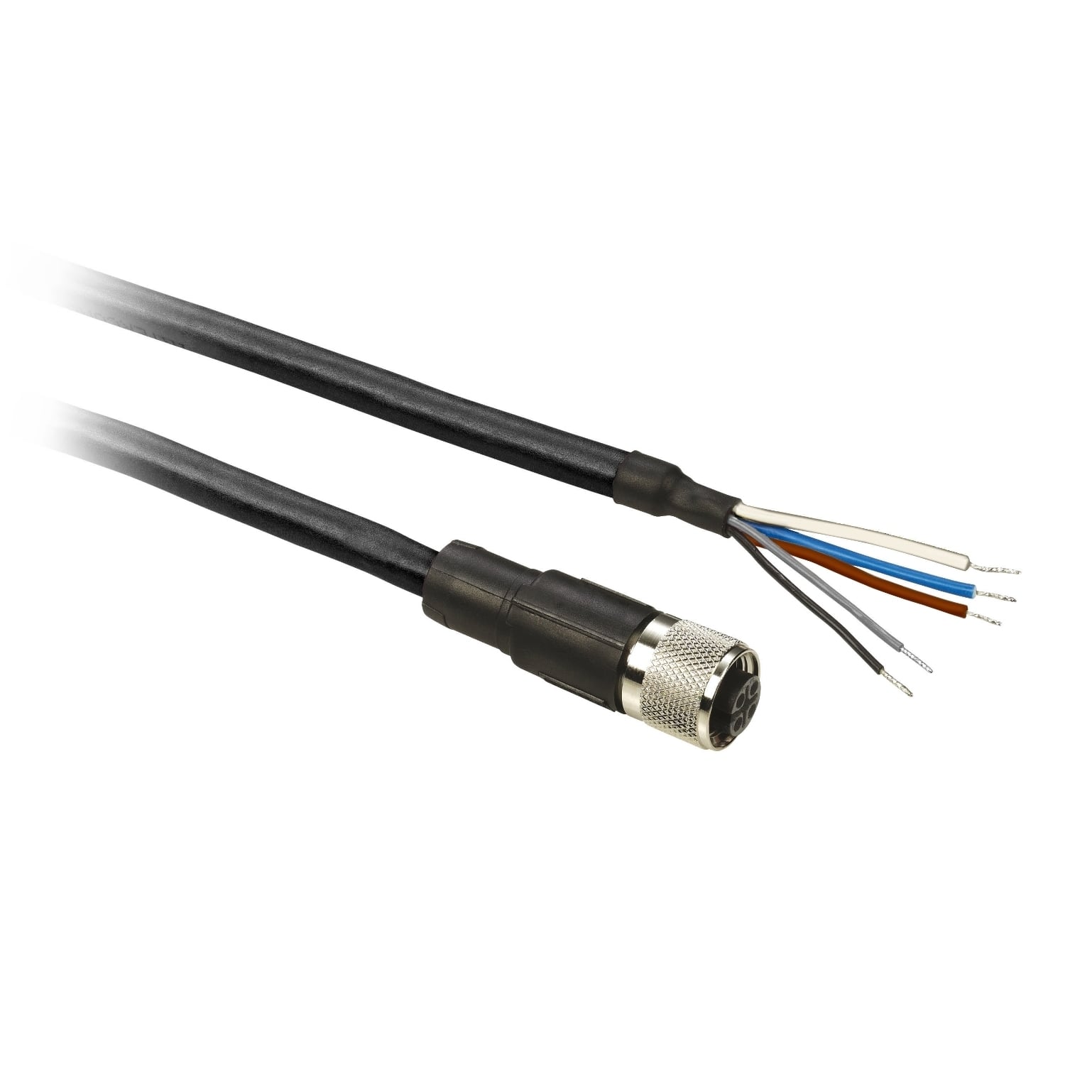 Pre wired connectors XZ, straight female, M12, 5 pins, cable PUR 5 m