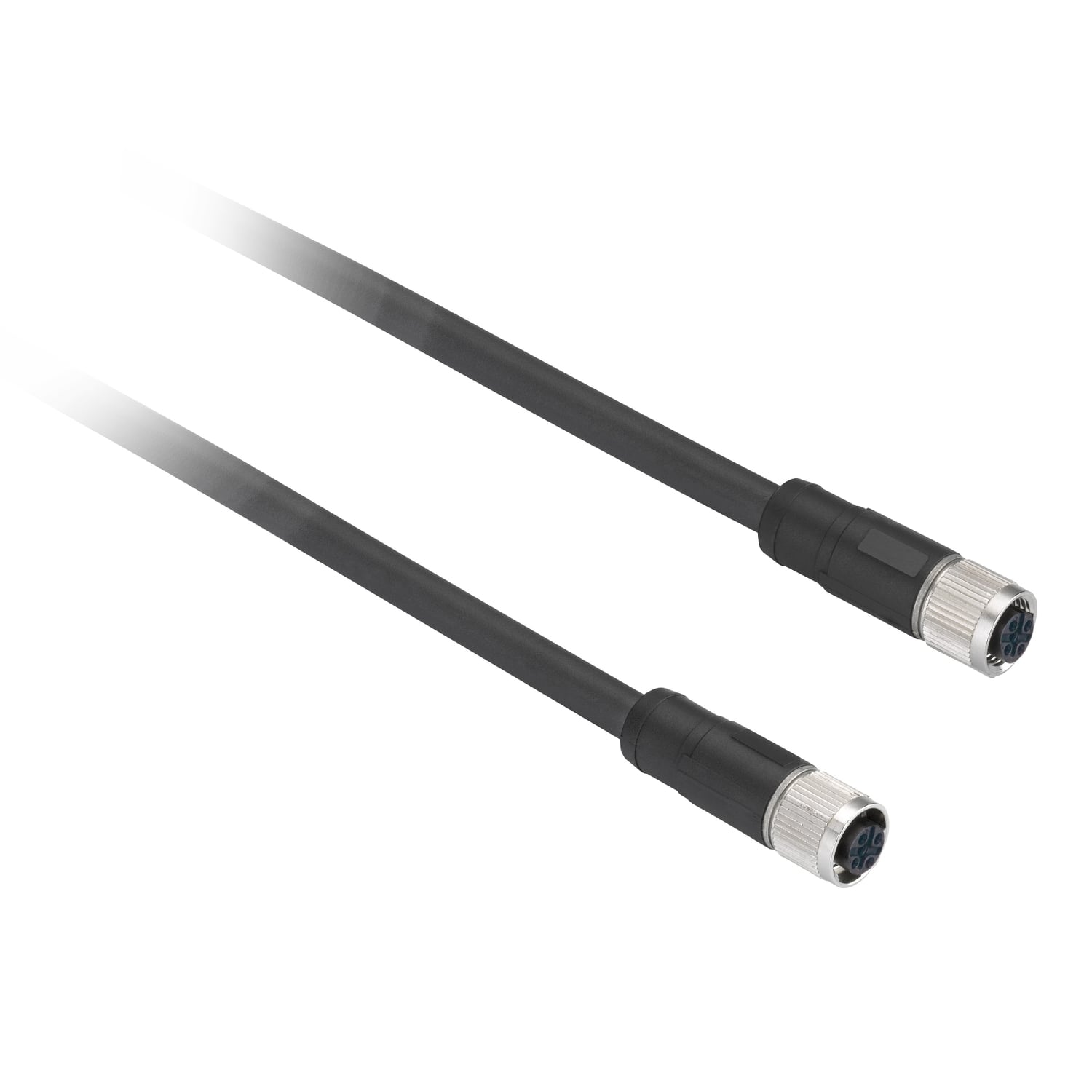 Pre wired connectors XZ, straight female, M12, 5 pins, cable PVC 5 m
