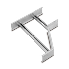 Aluminum H-style fitting 4 inches side rail height 24 inches x 9 inches width ladder horizontal right reducer