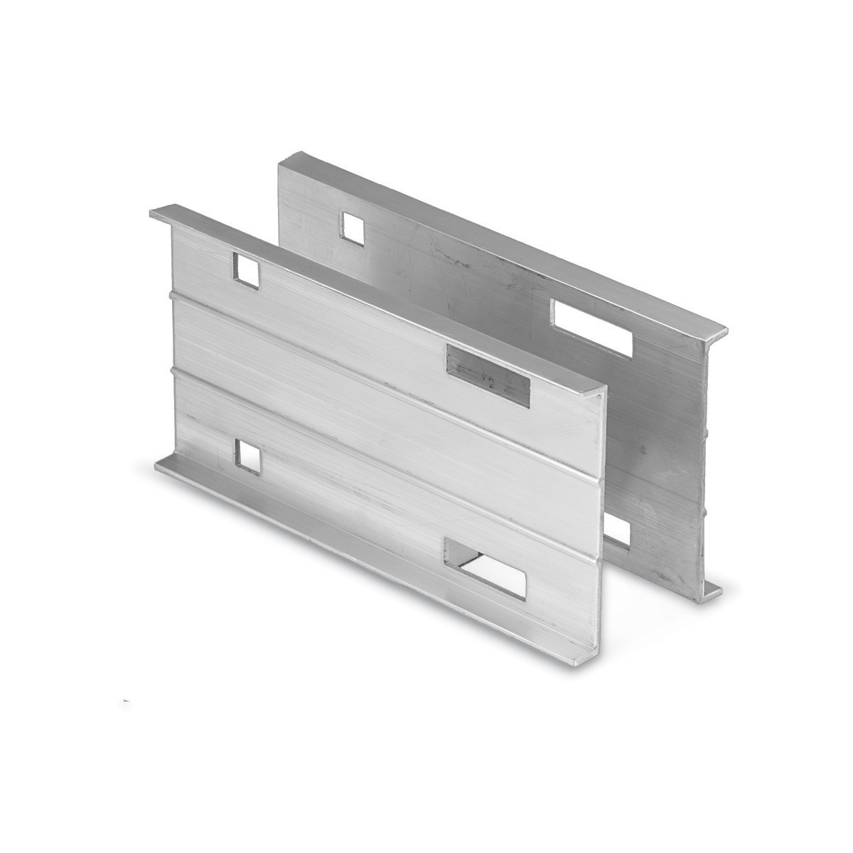 Aluminum 4 inches side rail height snap-in splice plate