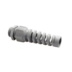Non Armoured Cable Gland with Strain Relief, Thread Size 1/2 Inch NPT, Cable Range 5 to 9mm, Thread Length 15mm, Nylon, Black