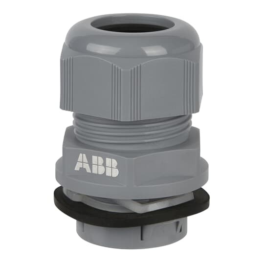 Quick Connect Cable Gland, Thread Size 1 Inch NPT, Cable Range 18 to 25mm, Thread Length 9mm, Nylon, Grey