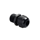 Non Armoured Cable Gland, Thread Size 1/2 Inch NPT, Cable Range 5 to 9mm, Thread Length 15mm, Nylon, Black
