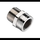 Adapter, Thread Converter, M40 Male Thread to 1-1/2 Inch NPT Female Thread, Suitable for Use in Zones 1, 2 , 21, and 22, Ex e and Ex d, UL1203, Nickel Plated Brass
