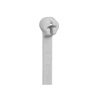 Cable Tie, White Polyamide (Nylon 6.6) for Temperatures up to 85 Degrees Celsius (185 F) for Indoor Applications, UL/EN/CSA62275 Type 2/21 Rated for AH-2 Plenum, Length of 92mm (3.6 Inches), Width of 2.3mm (0.09 Inches), Thickness of 1mm (0.04 Inches), Tensile Strength Rating of 80 Newtons (18 Pounds), Bulk Pack