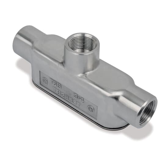 1 Inch 316 Stainless Steel Form 8 (TB) Conduit Body, Gasket and Cover with Polished Finish