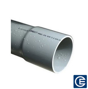 Schedule 40 PVC Conduit, 3 inch diameter, 10 ft Crescent Electric