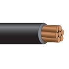 4 AWG USE-2 600V/1kV WE Single copper conductor, stranded and insulated with moisture, heat and flame resistant, chemically crosslinked polyethylene. Available in colors.  Suitable for use in general purpose wiring applications and may be installed in raceway, conduit, direct burial and aerial installations where a cable having superior flame retardance is required. Suitable for use in 105C dry systems. Also suitable for use in low leakage circuits requiring a dielectric constant of 3.5 or less (Hospital Grade).