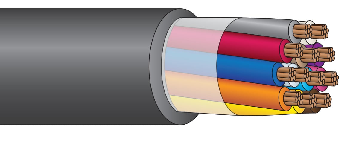 6/3 XHHW-2 TC GNGD Class B stranded, annealed copper conductors, insulated with heat and moisture resistant crosslinked polyethylene (type XHHW-2 or RW90) and phase identified. Cabled with fillers and binders (when necessary). Cable core covered with overall black PVC jacket. Jacket available in colors.  Suitable for use in hazardous locations: Class I - Div 2, Class II - Div 2