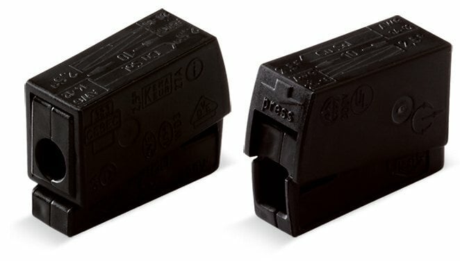 PUSHWIRE® Inline Connector; Black; Box of 100 pieces