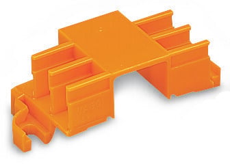 MICRO PUSHWIRE® 243 Series mounting carrier; for 6 connectors; DIN rail mounting/screw mounting; orange