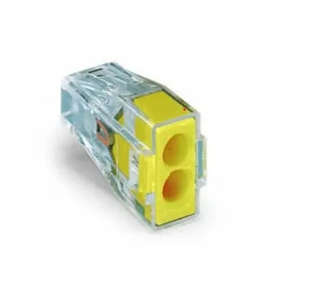 PUSHWIRE®  splicing connector; 2-conductor; yellowClam shell of 10 pieces