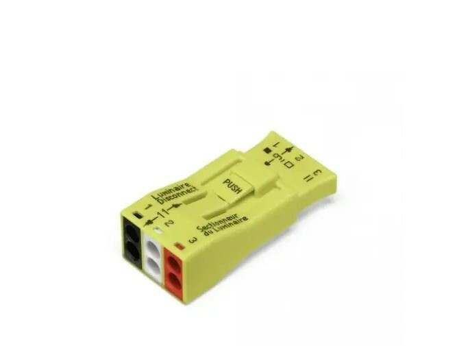 PUSHWIRE®  splicing connector For Luminaire Disconnect; 3-pole; yellow; Jar of 100 pieces 