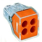 PUSHWIRE®  splicing connector; 4-conductor; orange; Bag of 500 pieces