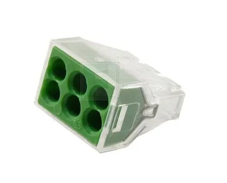 PUSHWIRE®  splicing connector; 6-conductor; Grounding; green; Box of 50 pieces