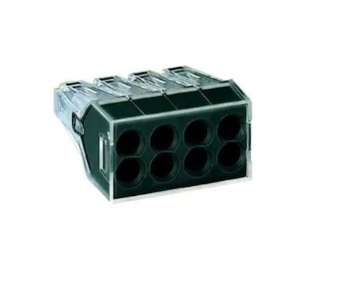 PUSHWIRE®  splicing connector; 8-conductor; dark gray; Box of 50 pieces
