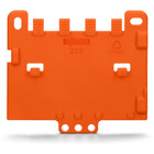 Strain relief plate for mounting carrier - Wago (222 series) - Orange color