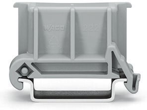 Angled DIN-rail adapter; in combination with mounting carrier; 221-500 or 222-500; for DIN rail mounting; gray