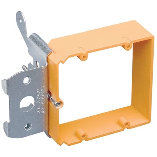 Two-Gang Low-Voltage Adjustable Bracket, Color Orange, Material Non-Metallic