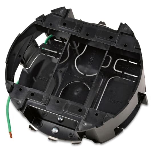 Mounting Kit for Flush Covers, Includes Stainless Steel Retainer Barbs, 3 Compartments, Voltage Divider, 3 Device Plates, and 3 Duplex Inserts