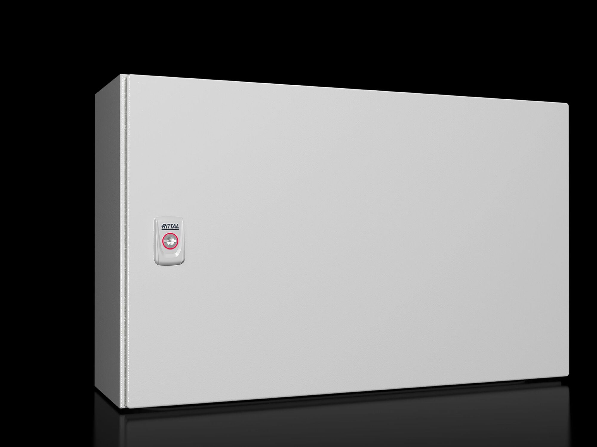 AX Compact enclosure, WHD: 600x380x210 mm, carbon steel, with mounting plate, single-door, with one cam lock