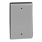 Single Gang Weatherproof Receptacle Cover, Material Pre-Galvanized Steel, Silver, Blank, Device Mount
