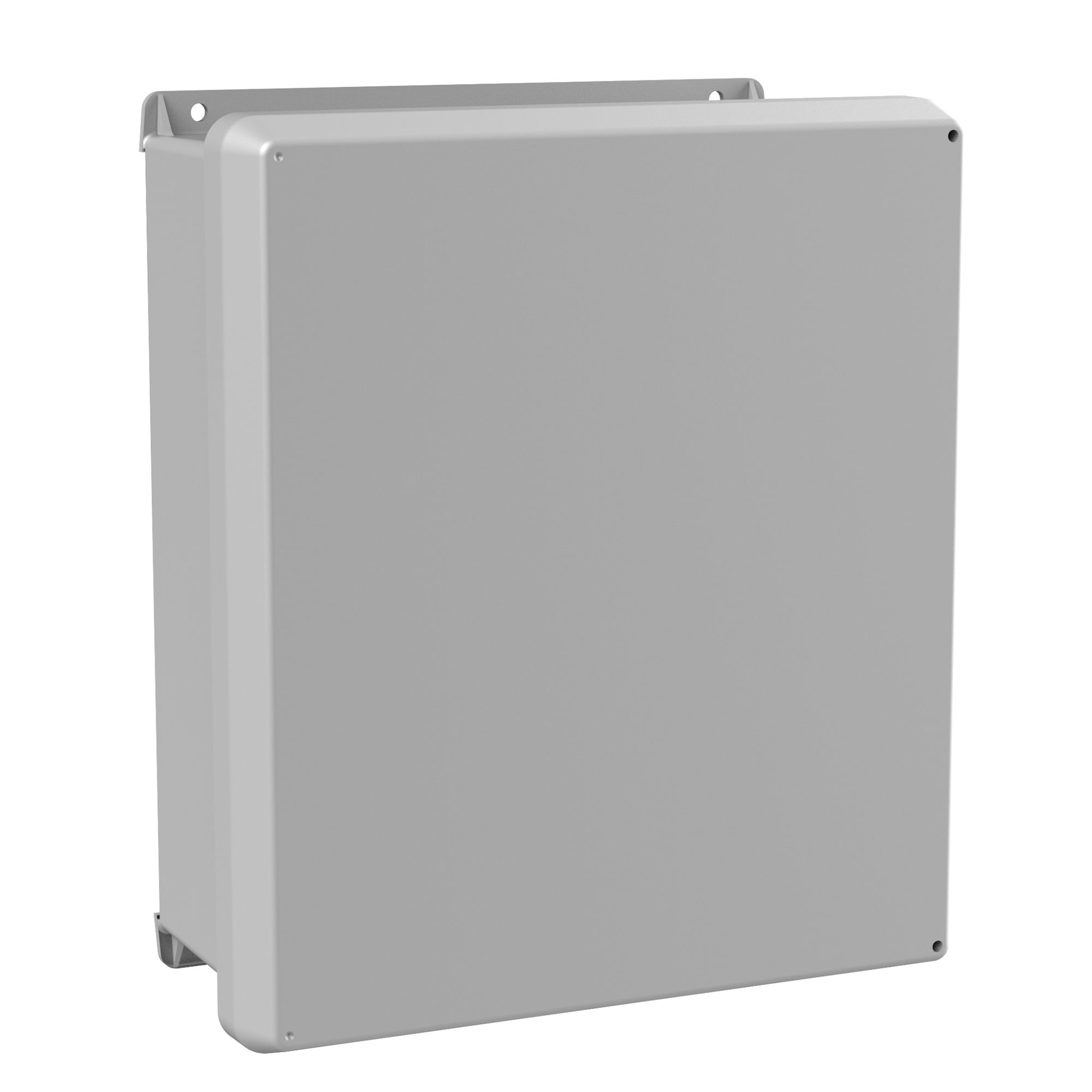 Flat Cover with Latches Type 4X, 13.81x11.81x5.99, Lt Gray, Fiberglass