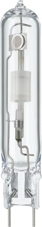 Simply irresistable. Superior light quality from start to finish Energy-efficient alternative to incandescent/halogen.;Improved lumen maintenance over standard metal halide.;Lamp to lamp color consistency over life. MasteColor CDM lamp gives a unique combination of unbeatable light quality and consistent performance over lifetime while keeping running costs low. The Philips MasterColor Tubular Single-Ended T4 lamp is a compact, energy efficient, ceramic metal halide lamp that provides crisp, sparkling light. 90 CRI (color rendering index);High lamp efficacy (up to 104LPW);Vertical position 60 (39W);Universal operating position (70W);Dimensions, base and light center length are same as MasterColor.;Features FadeBlockan integrated UV blocking medium for reduced fading of fabrics and paintings.;39W and 70 Watt versions. Ideal for retail display lighting, and accent lighting.