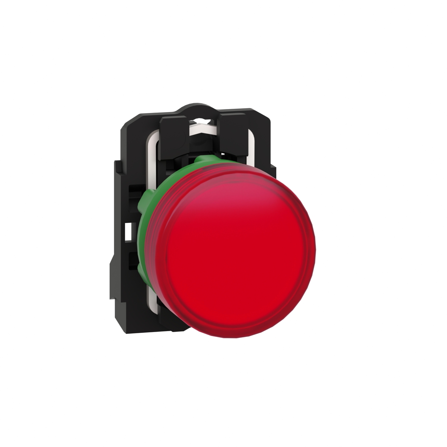 Pilot light, Harmony XB5, grey plastic, red, 22mm, universal LED, plain lens, 230...240V AC