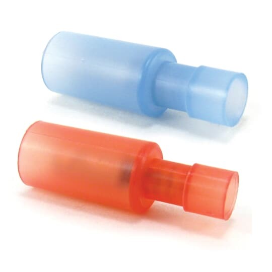 Fully Insulated Nylon Male Bullet Disconnects for Wire Range 22-16 , Red
