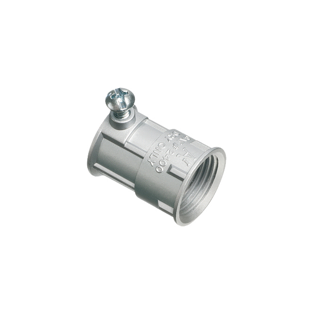 1/2" EMT to 1/2" female threaded. Zinc combination coupling. set